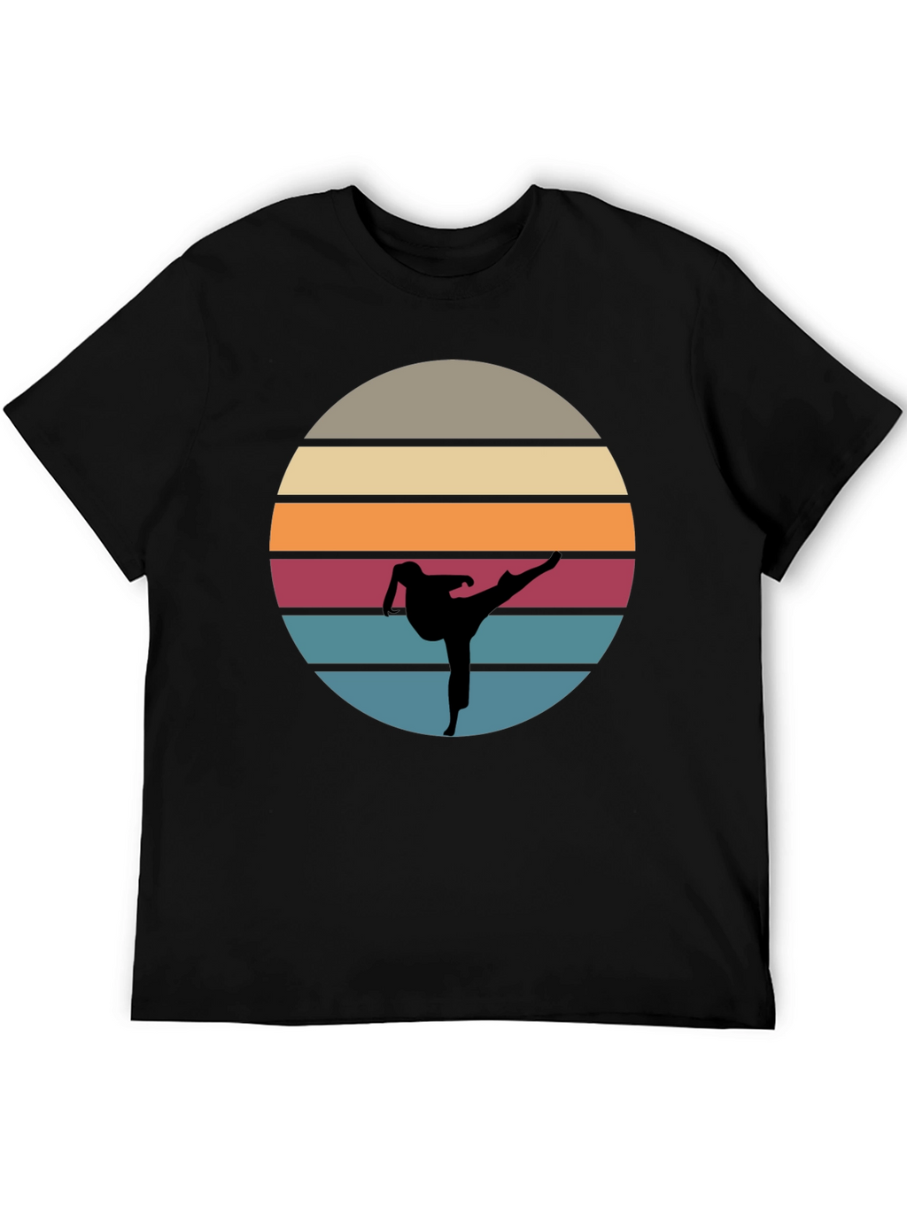 Retro Karate Sunset T-Shirt - Martial Arts Tee
