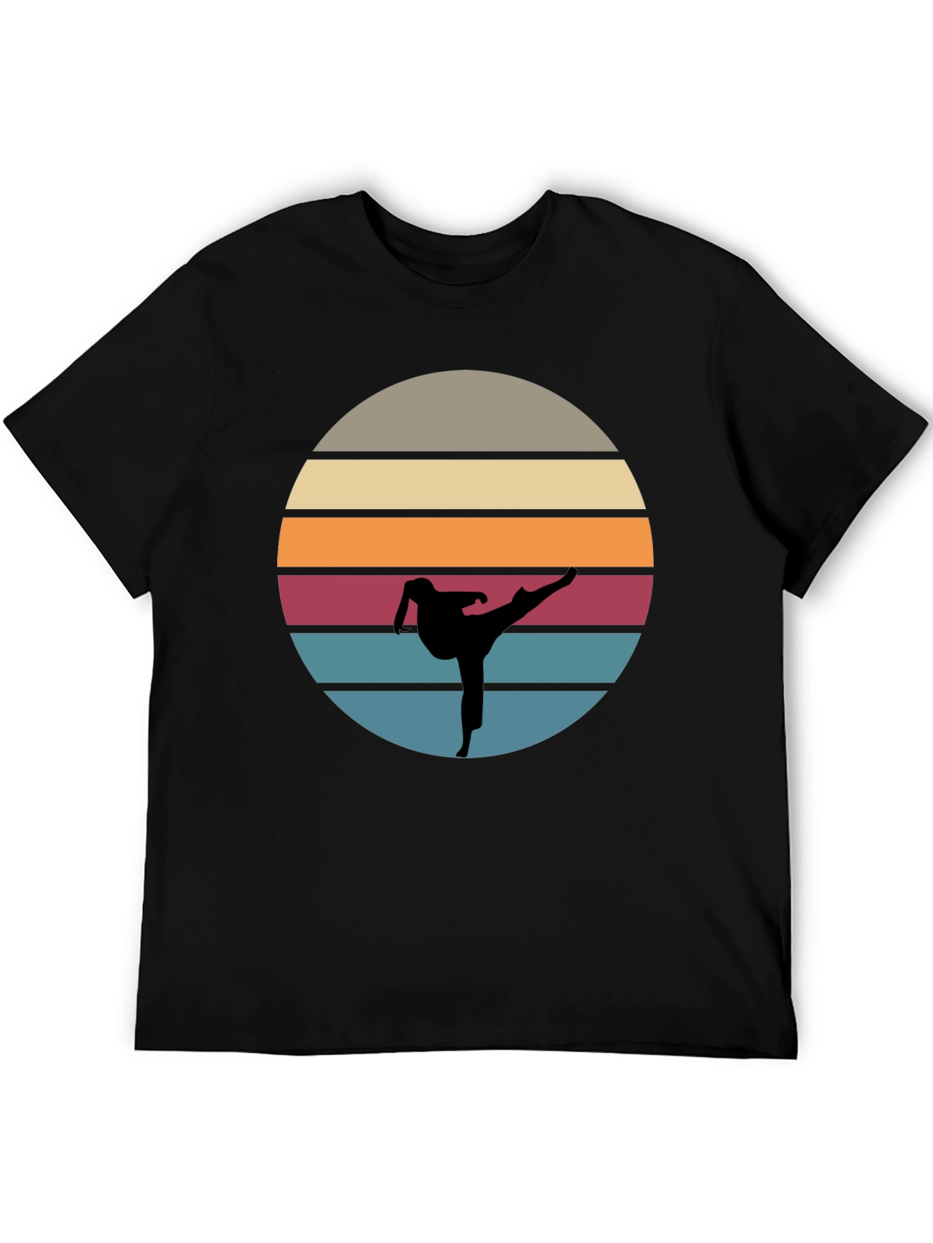 Retro Karate Sunset T-Shirt - Martial Arts Tee