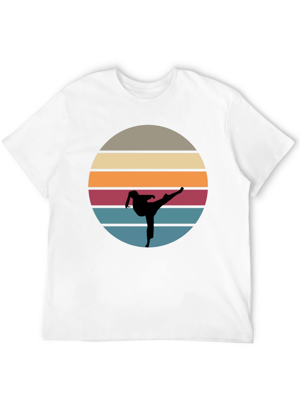 Retro Karate Sunset T-Shirt - Martial Arts Tee