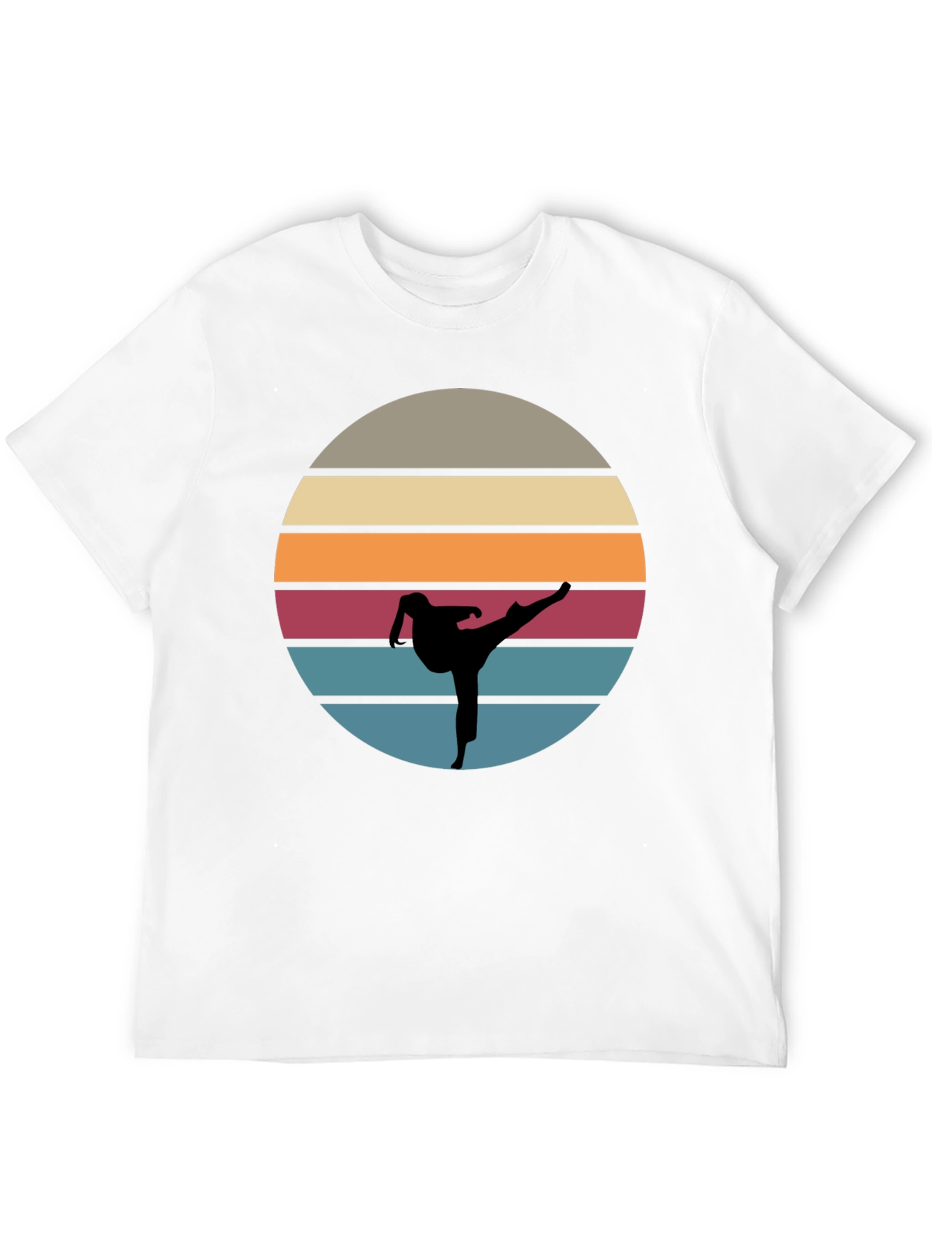 Retro Karate Sunset T-Shirt - Martial Arts Tee