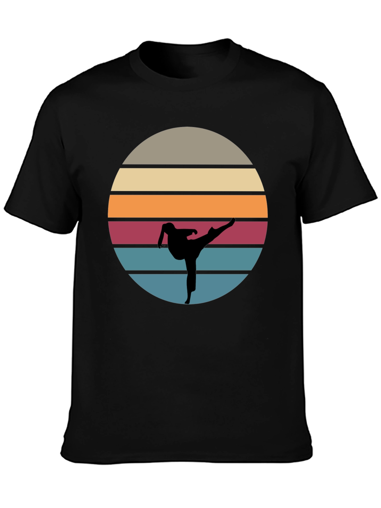 Retro Karate Sunset T-Shirt - Martial Arts Tee