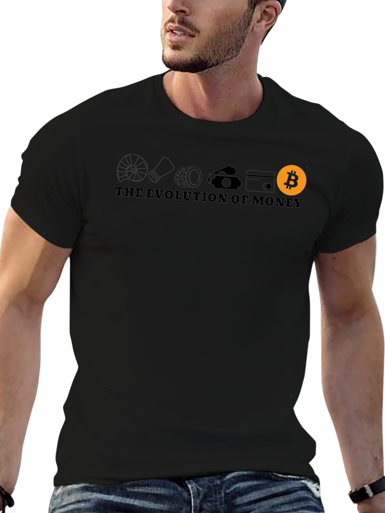 Evolution of Money Bitcoin Graphic T-Shirt