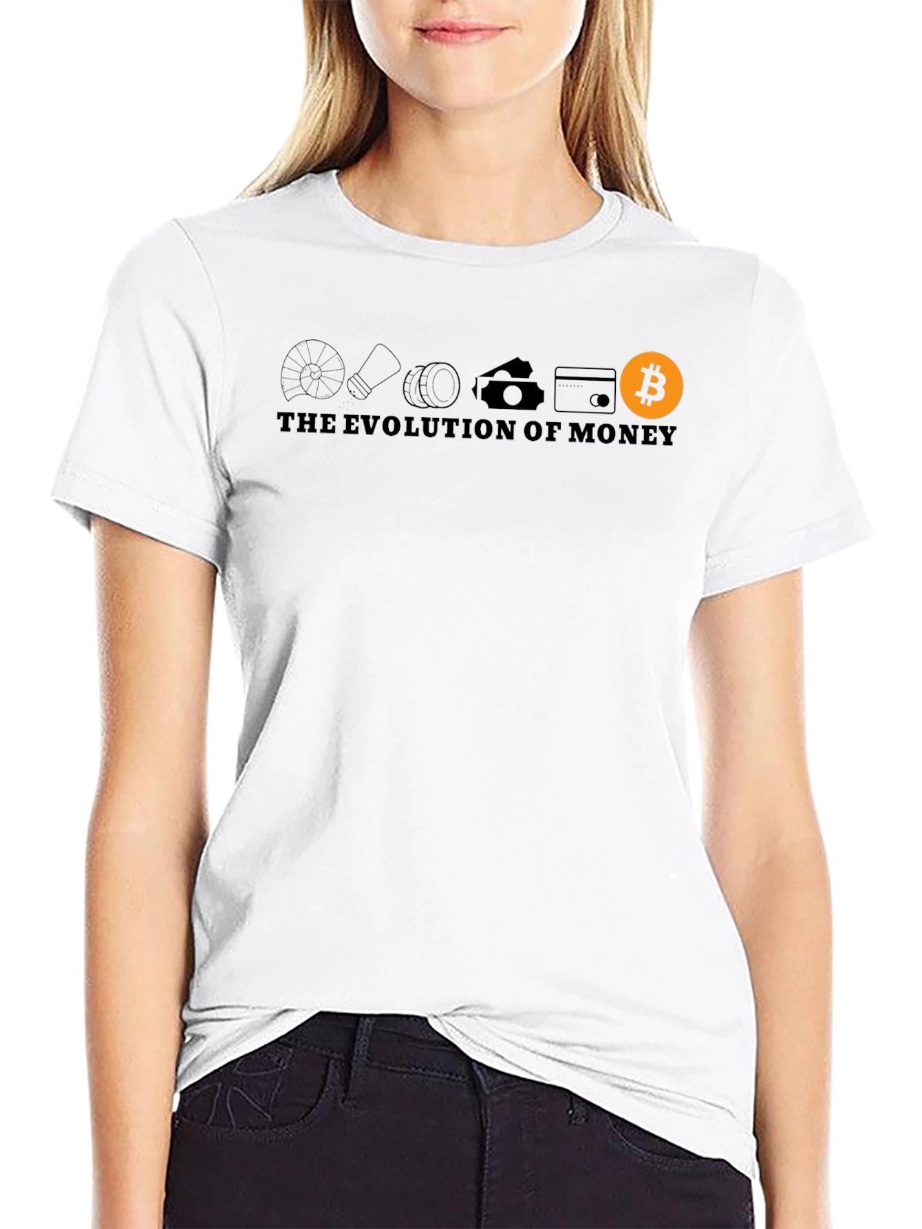 Evolution of Money Bitcoin Graphic T-Shirt