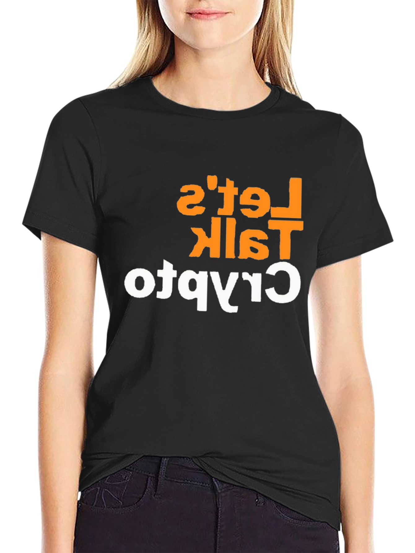 Lets Talk Crypto Graphic Tee - Black