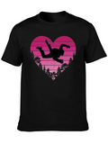 Skydiving Heart Graphic T-Shirt