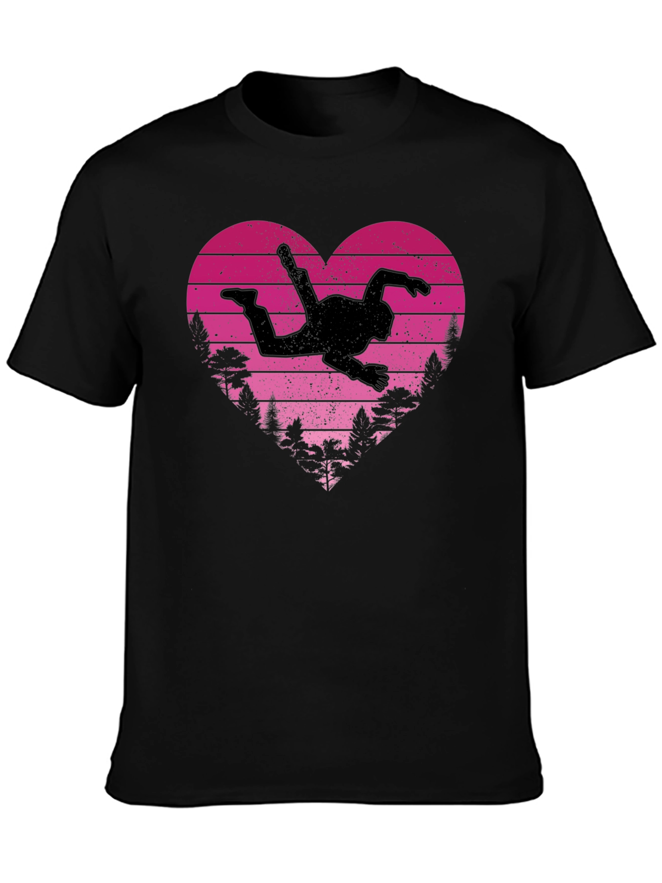 Skydiving Heart Graphic T-Shirt