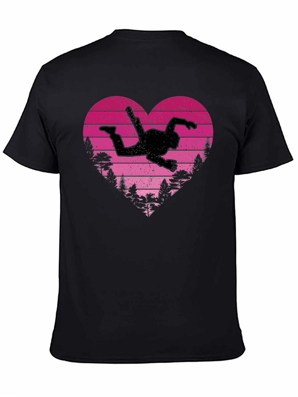 Skydiving Heart Graphic T-Shirt
