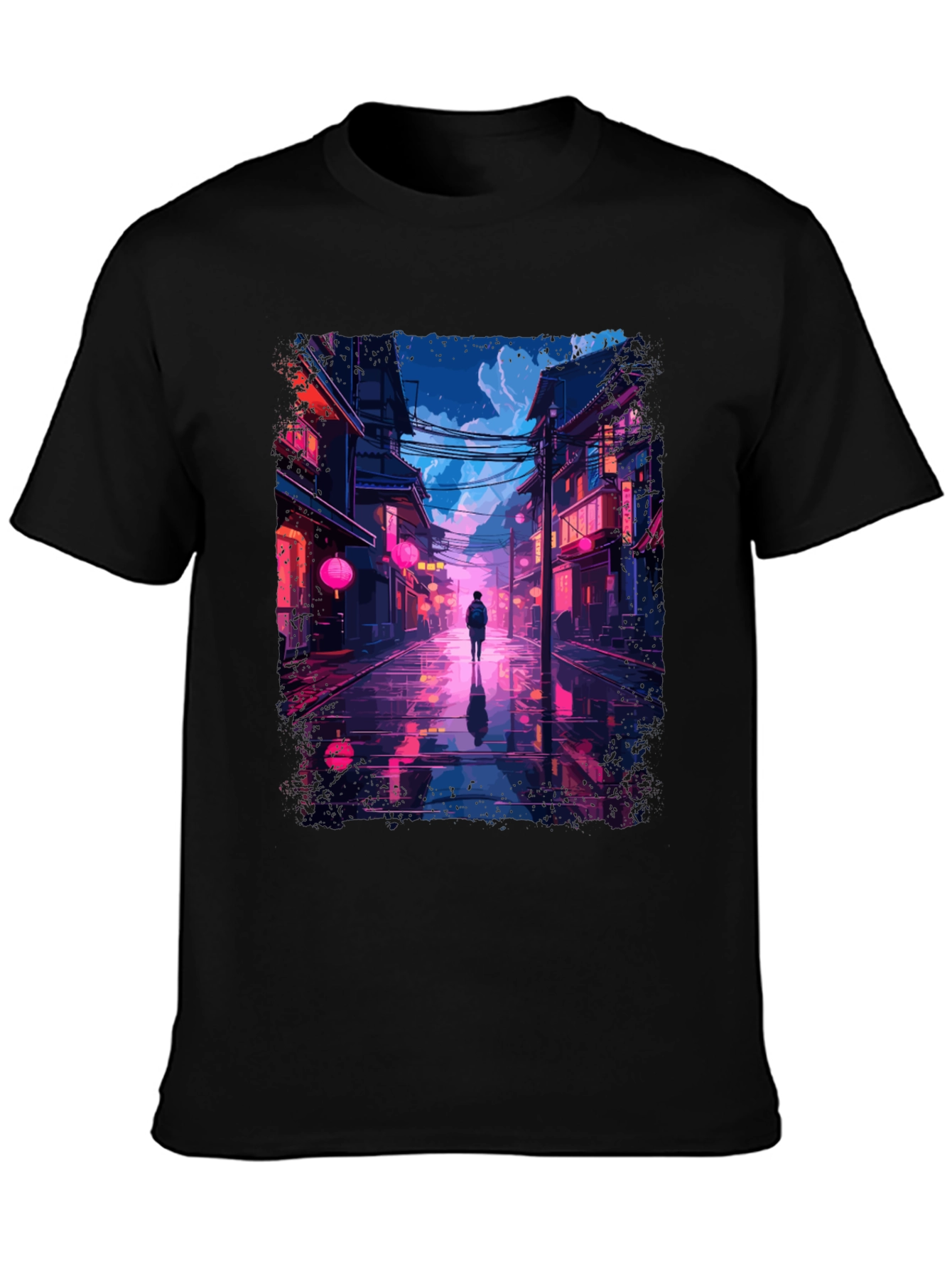 Neon Cityscape T-Shirt - Stylish Streetwear