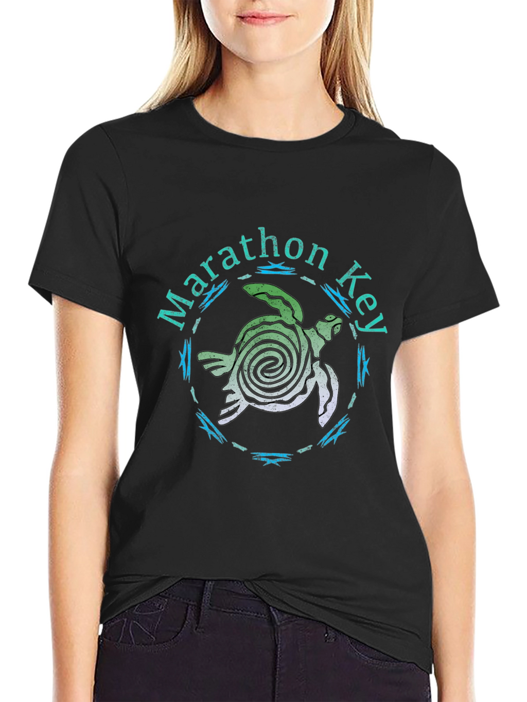 Marathon Key Turtle Graphic T-Shirt
