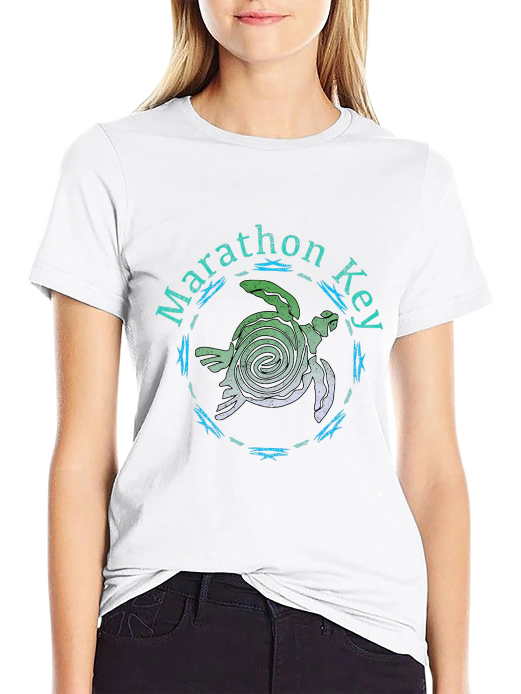Marathon Key Turtle Graphic T-Shirt