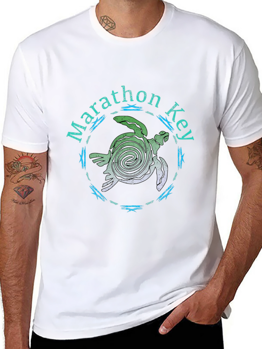 Marathon Key Turtle Graphic T-Shirt