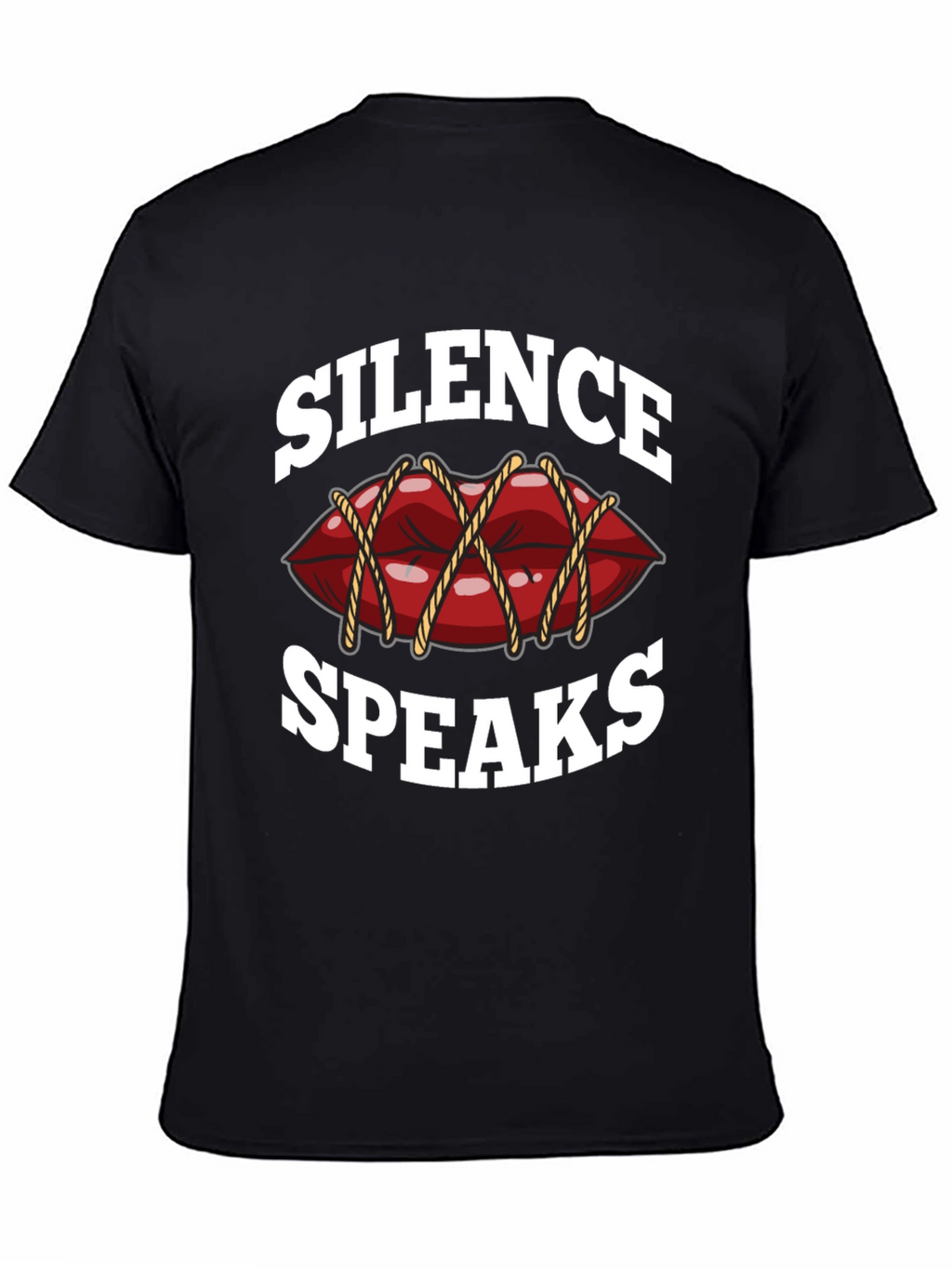 Silence Speaks Graphic Tee - Black T-Shirt