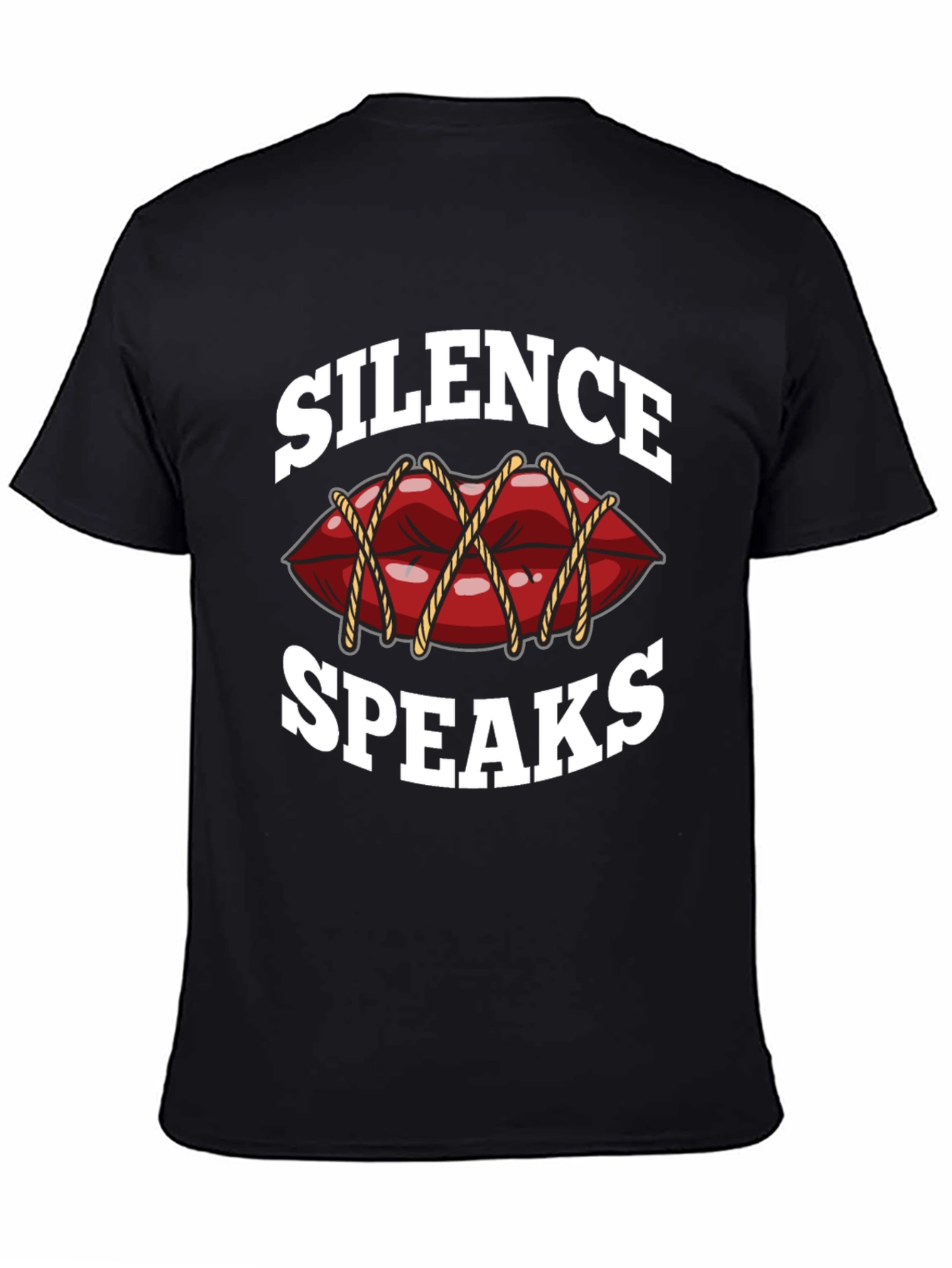 Silence Speaks Graphic Tee - Black T-Shirt