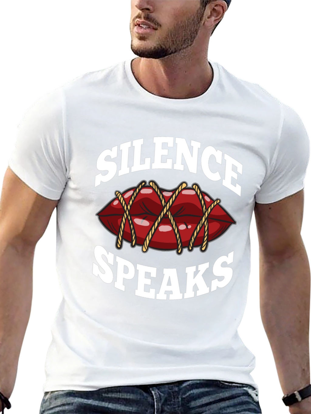 Silence Speaks Graphic Tee - Black T-Shirt