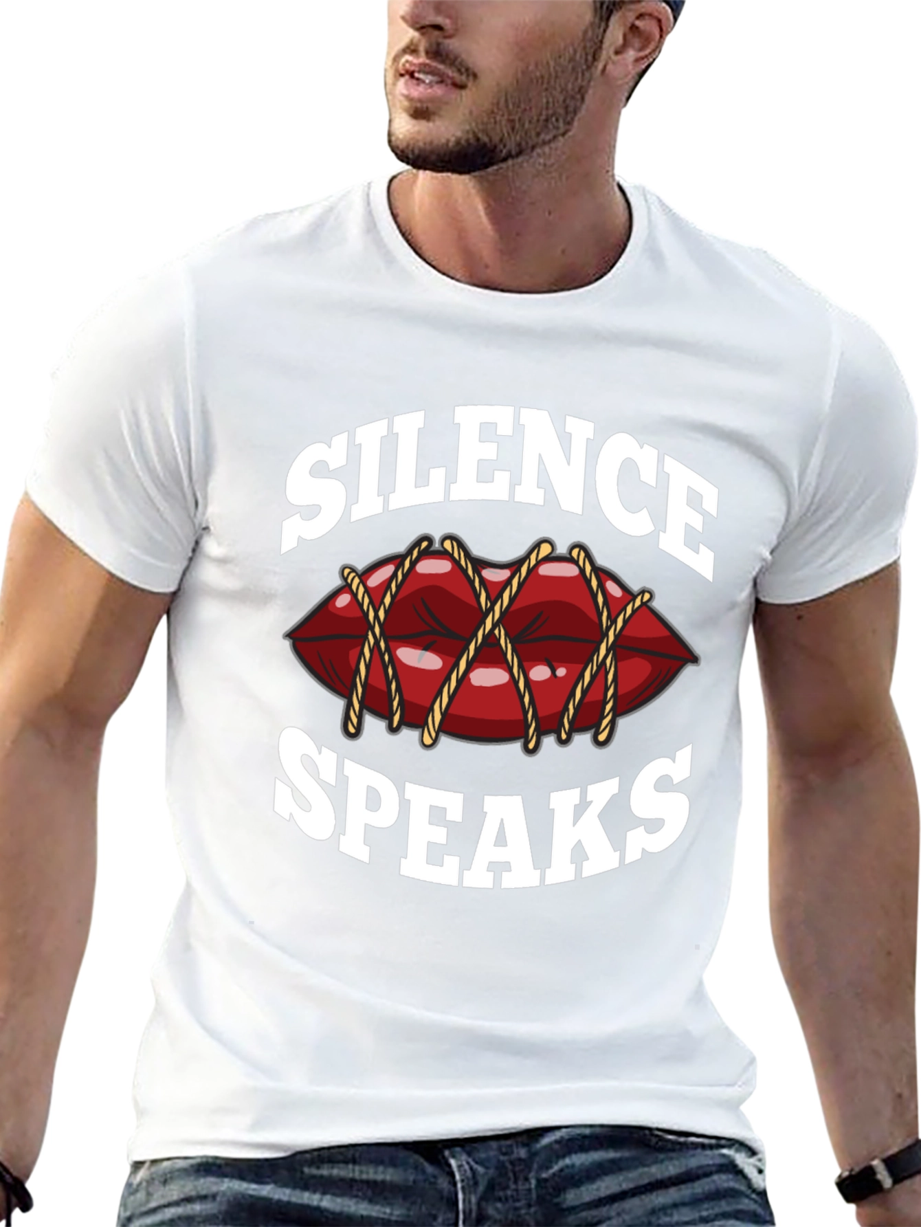 Silence Speaks Graphic Tee - Black T-Shirt