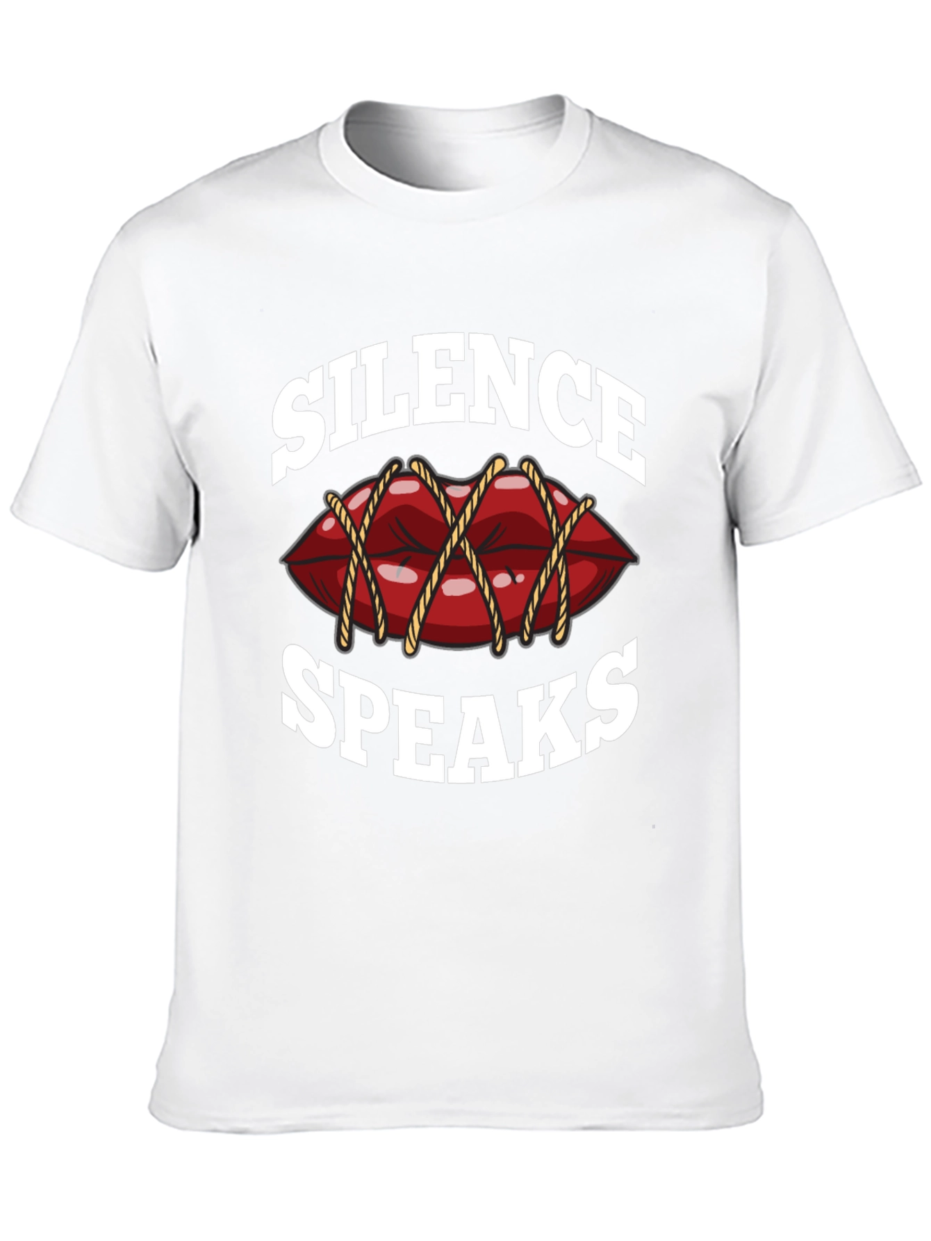 Silence Speaks Graphic Tee - Black T-Shirt