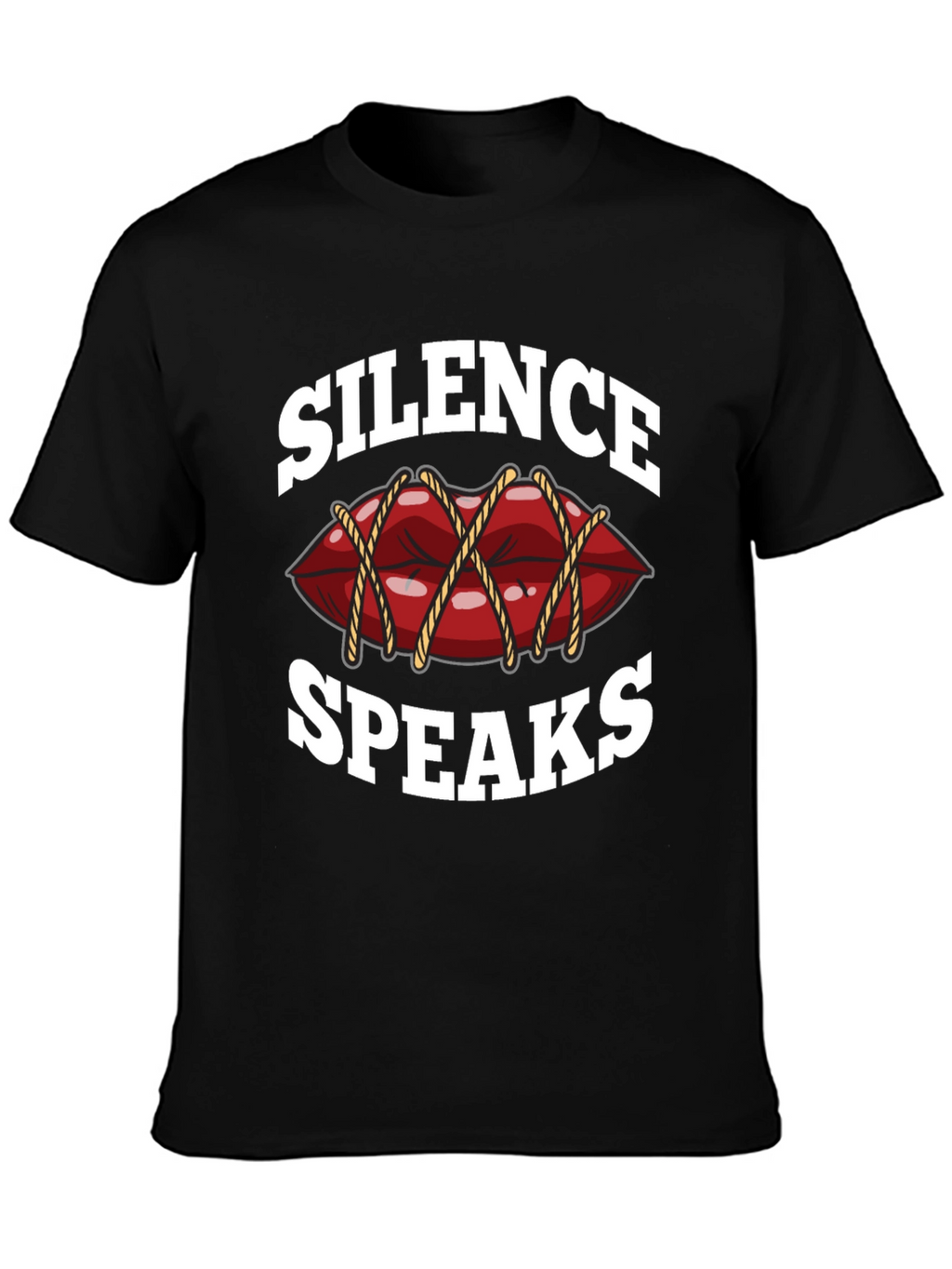 Silence Speaks Graphic Tee - Black T-Shirt