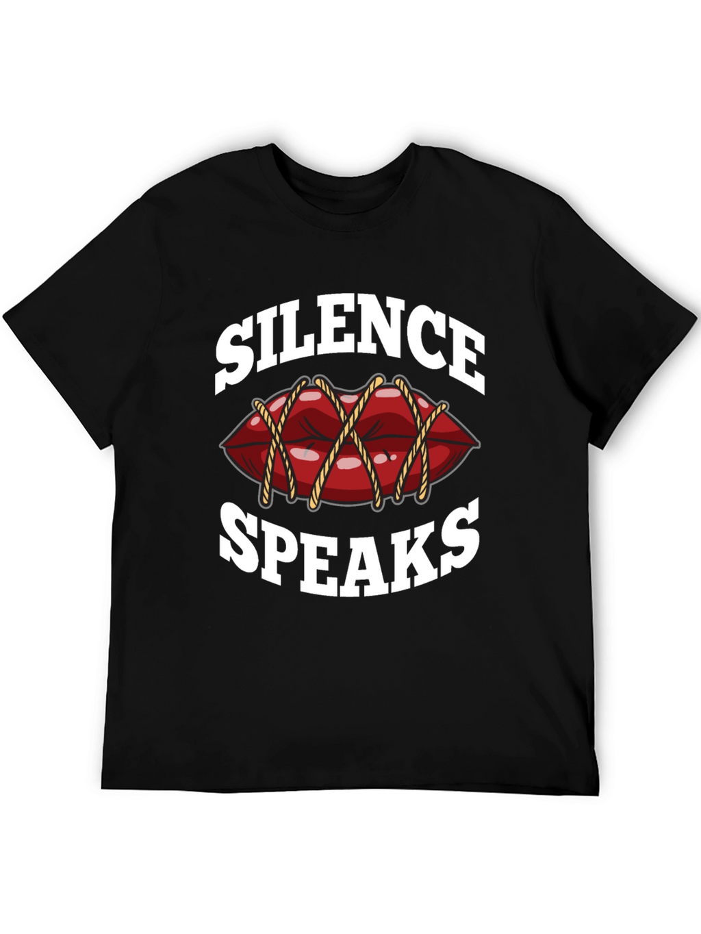 Silence Speaks Graphic Tee - Black T-Shirt