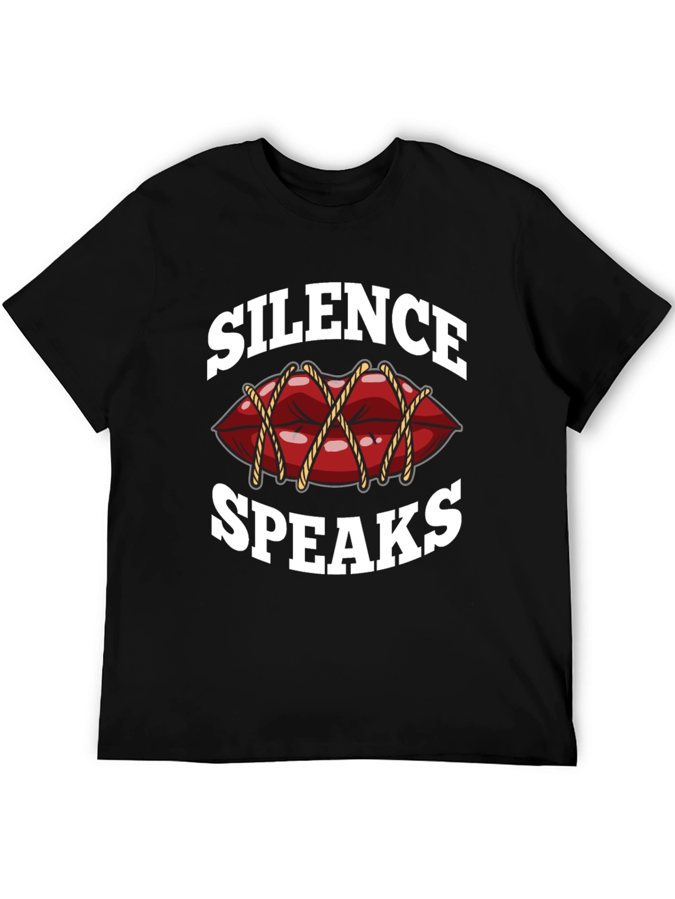 Silence Speaks Graphic Tee - Black T-Shirt