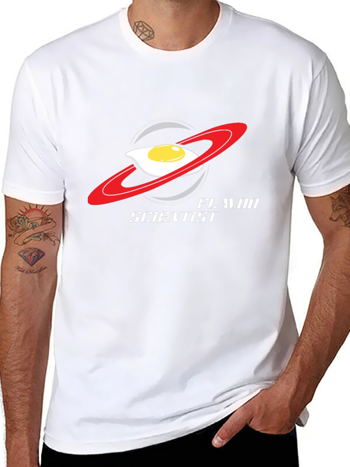 Flavor Scientist T-Shirt: Egg-cellent Outer Space Style