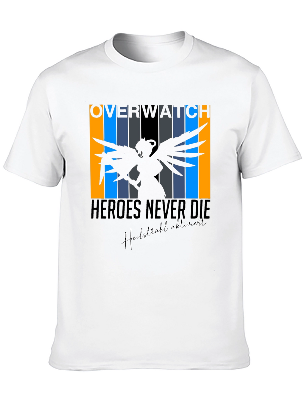 Overwatch Mercy Heroes Never Die Black T-Shirt