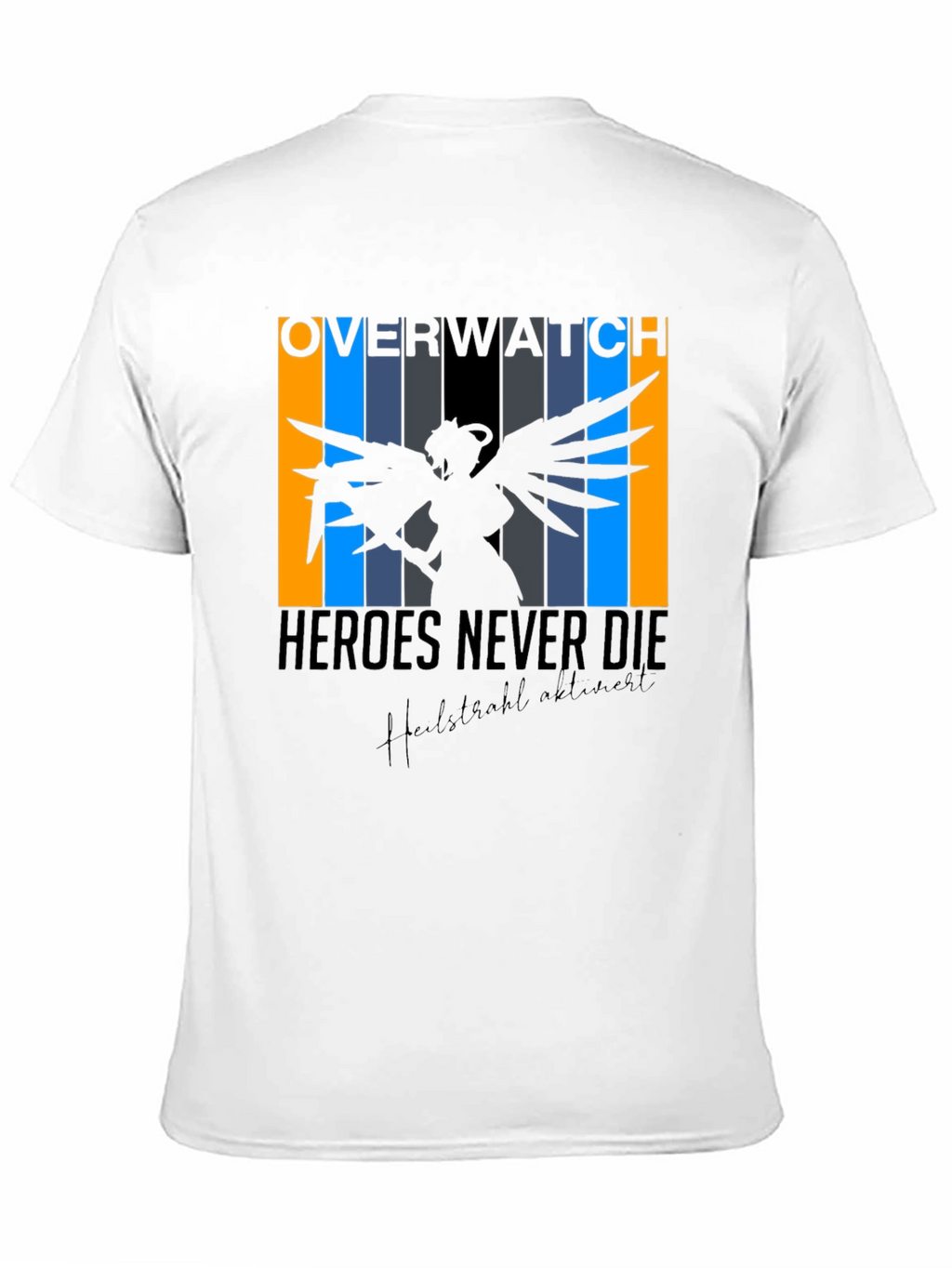 Overwatch Mercy Heroes Never Die Black T-Shirt