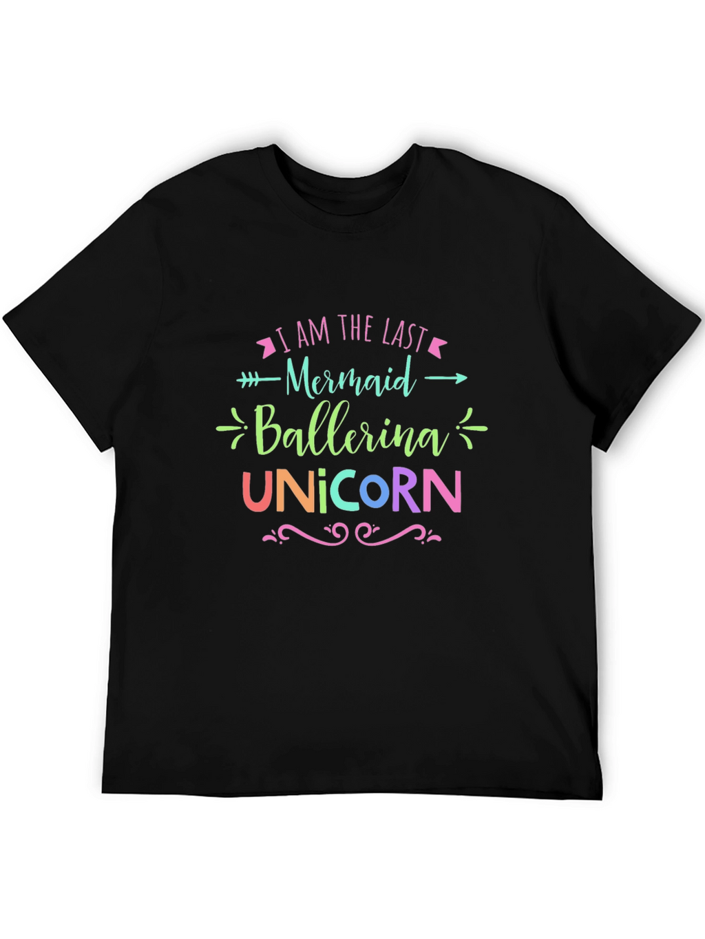 Last Mermaid Ballerina Unicorn Graphic Tee