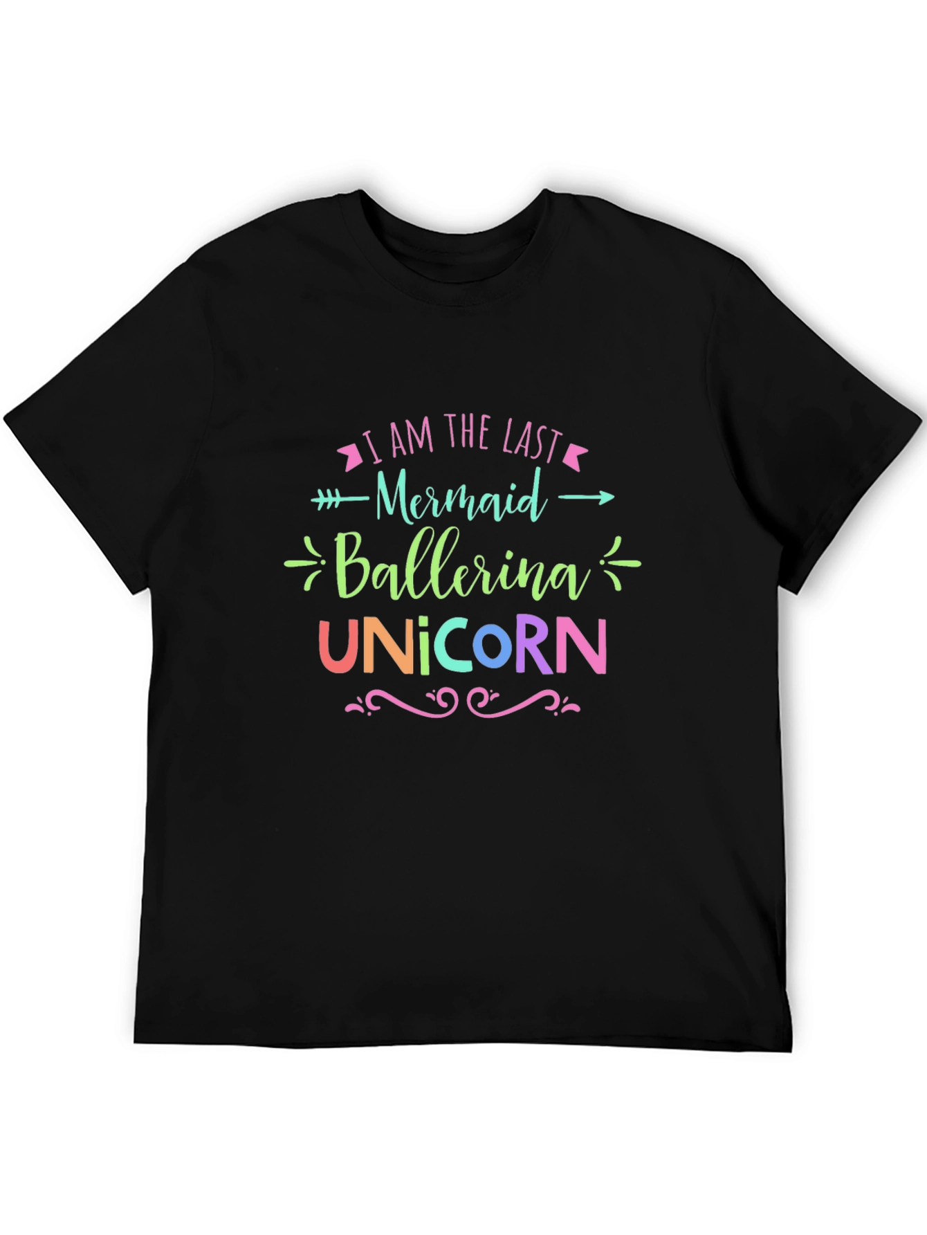 Last Mermaid Ballerina Unicorn Graphic Tee