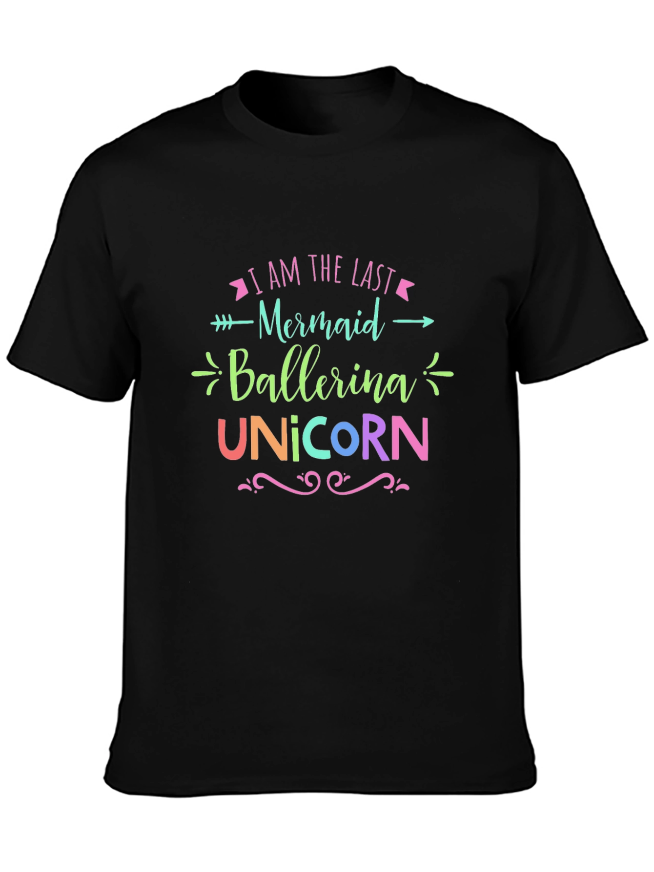 Last Mermaid Ballerina Unicorn Graphic Tee