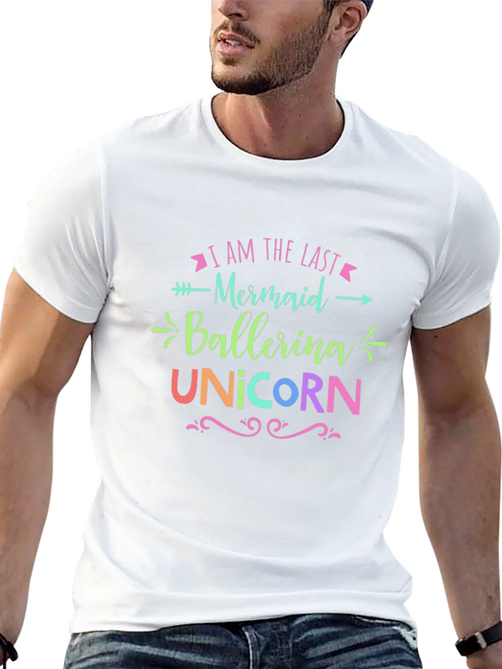 Last Mermaid Ballerina Unicorn Graphic Tee
