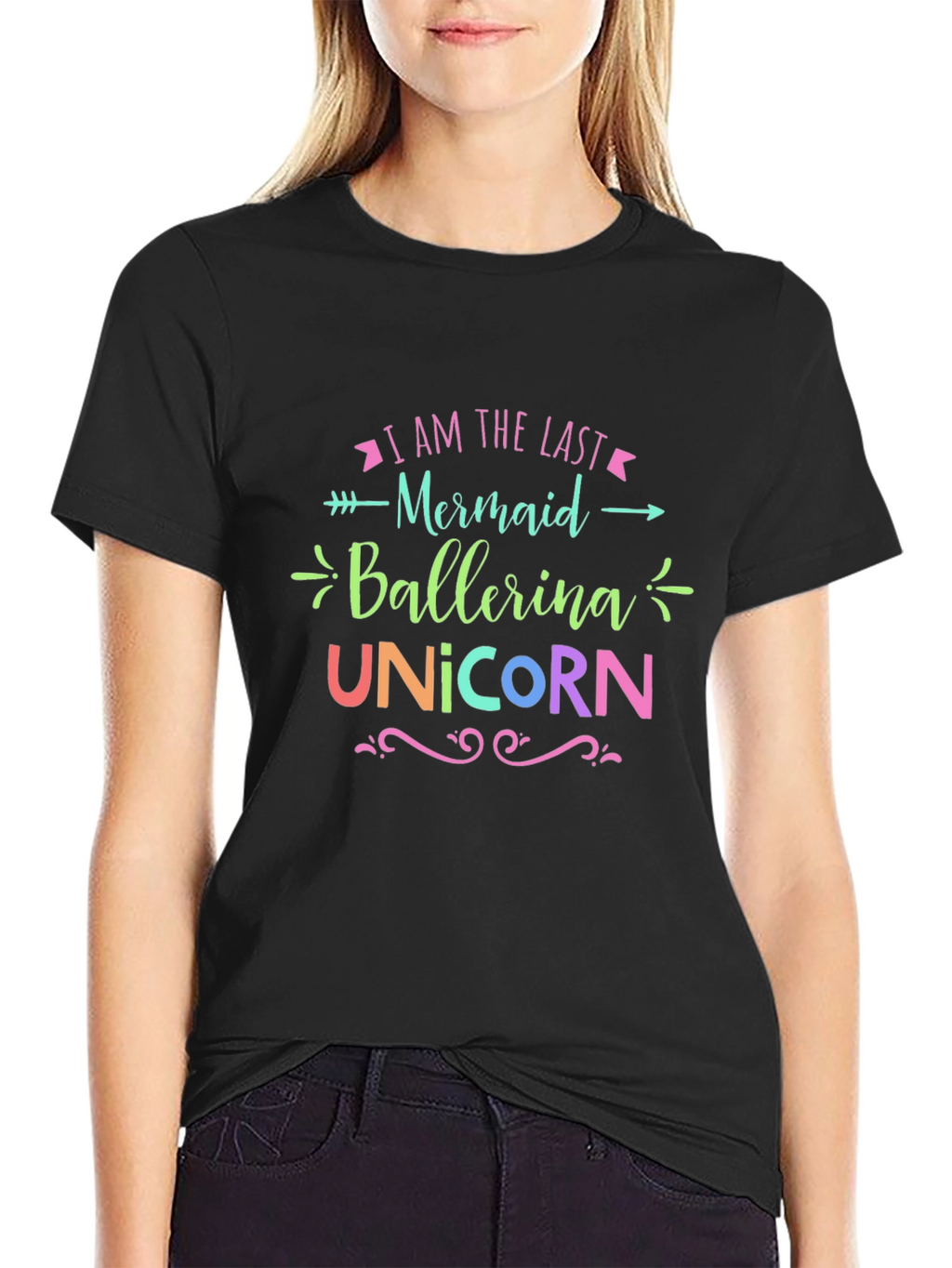 Last Mermaid Ballerina Unicorn Graphic Tee