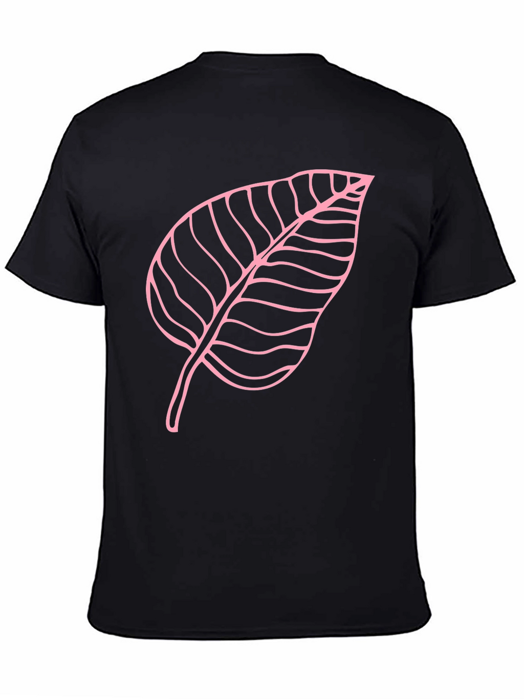 Leaf Outline Black T-Shirt