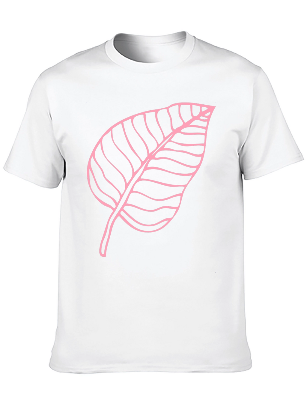 Leaf Outline Black T-Shirt