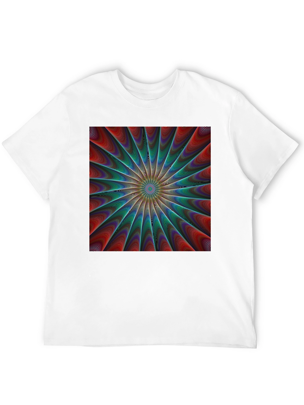 Abstract Psychedelic Pattern Black T-Shirt