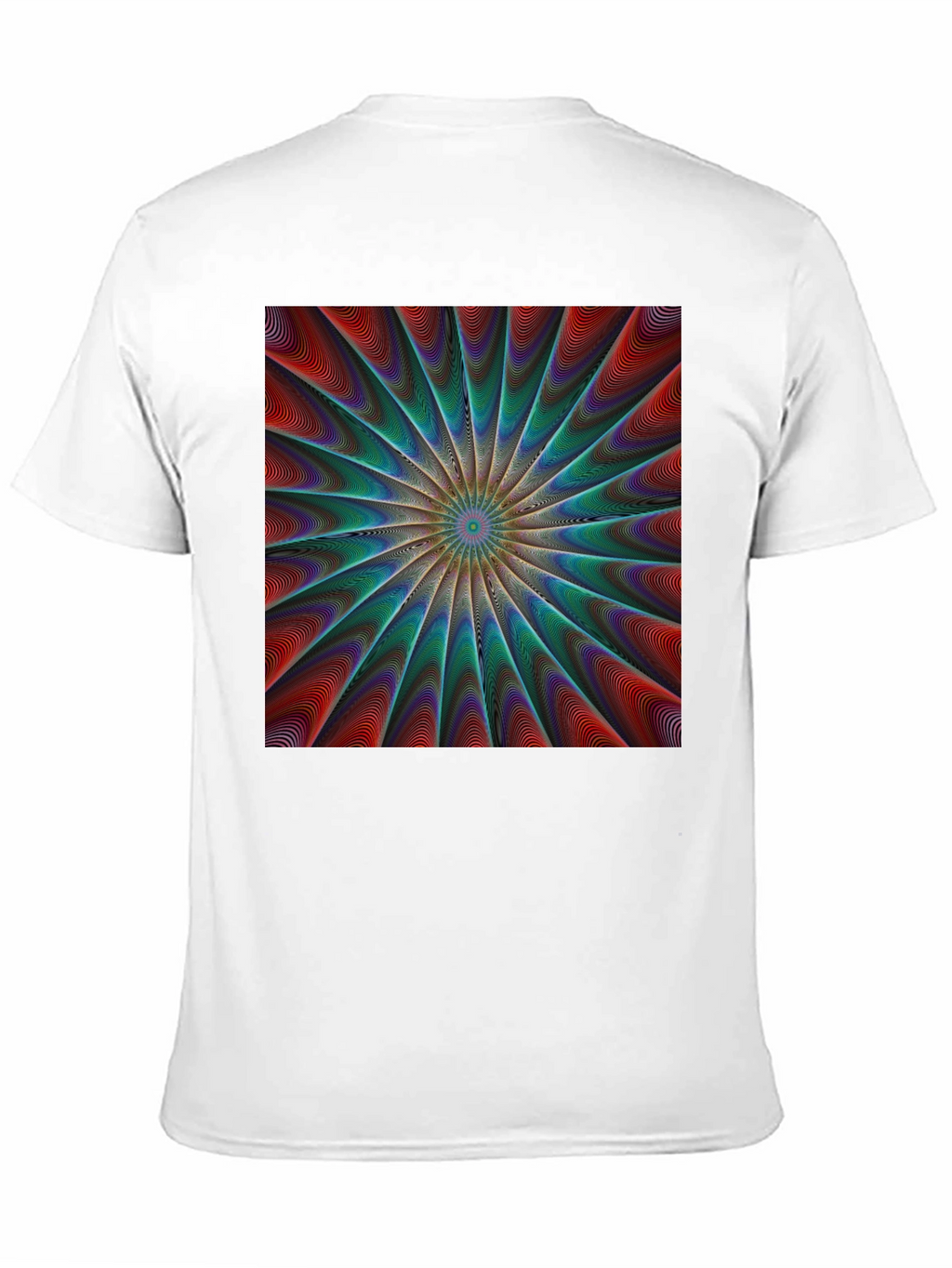 Abstract Psychedelic Pattern Black T-Shirt
