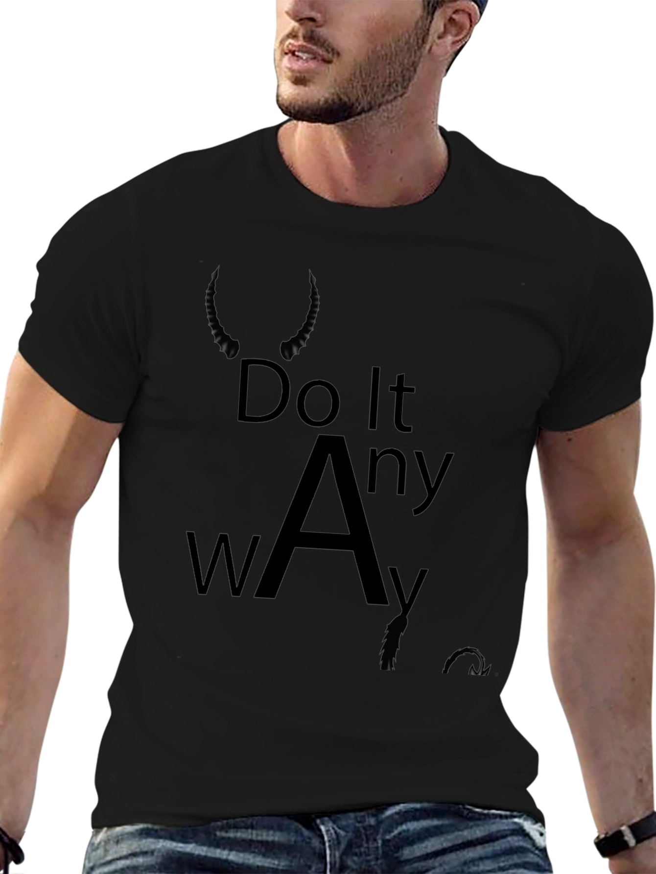 Do It Anyway Black Graphic Tee