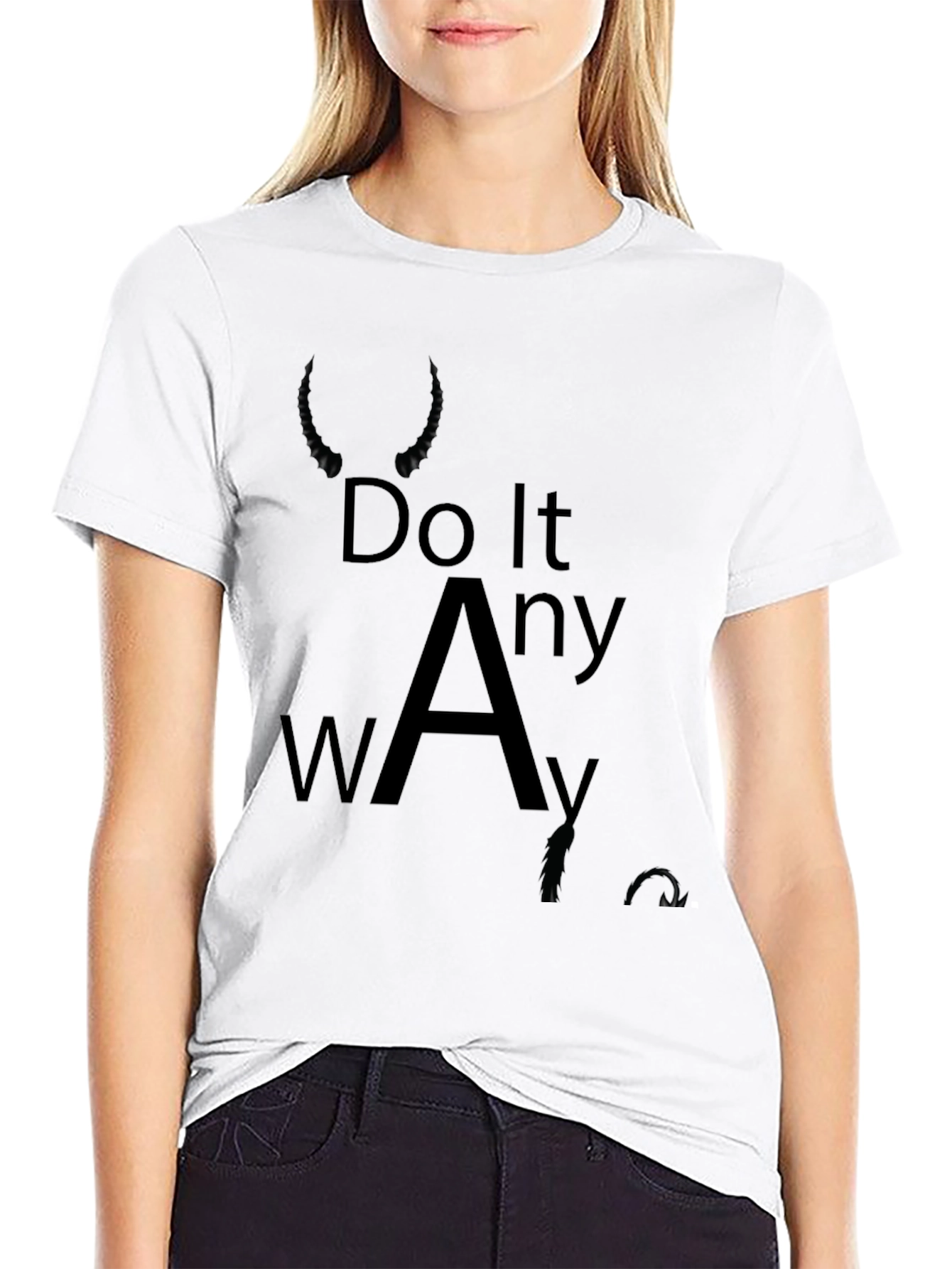 Do It Anyway Black Graphic Tee