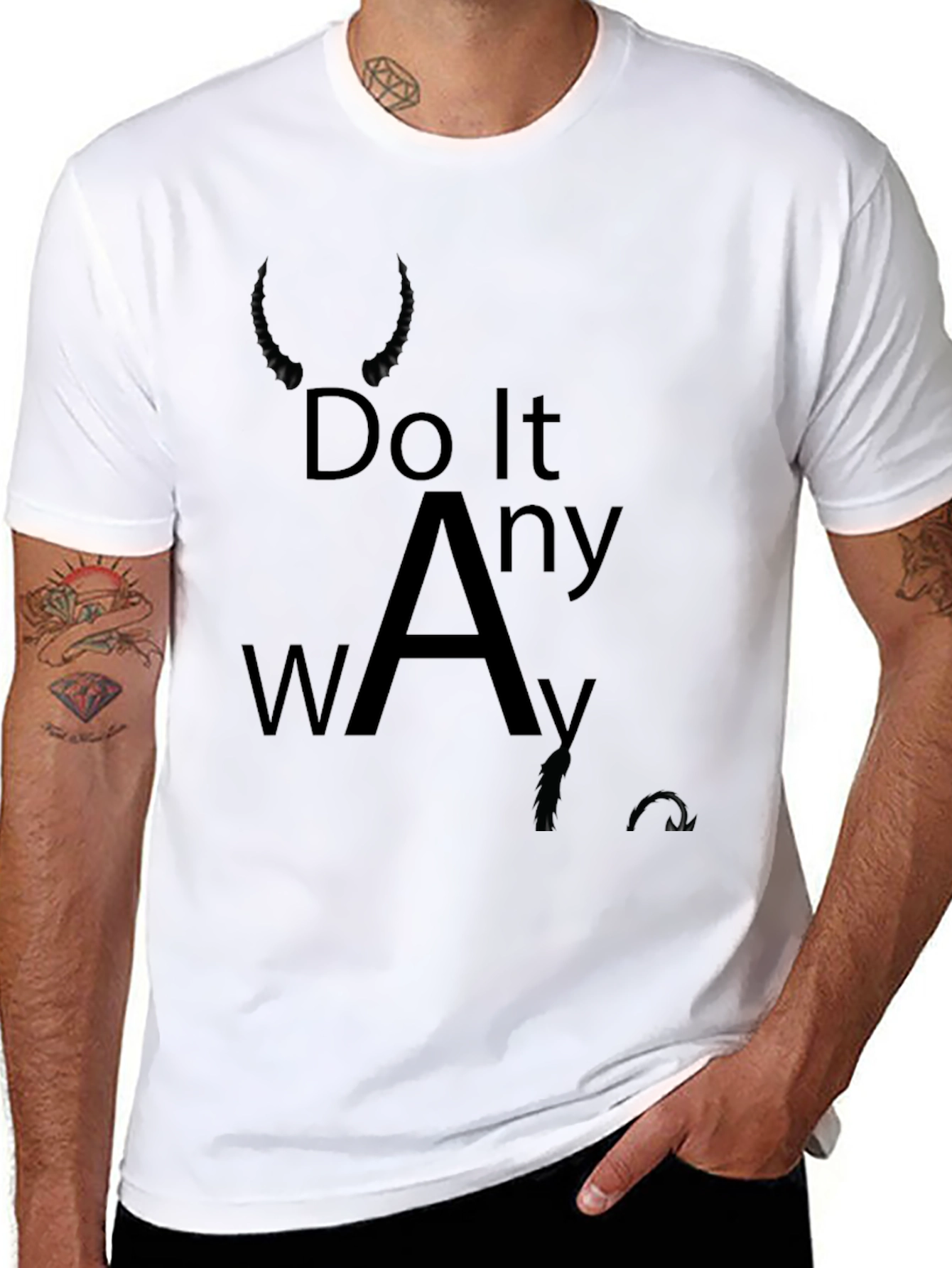 Do It Anyway Black Graphic Tee