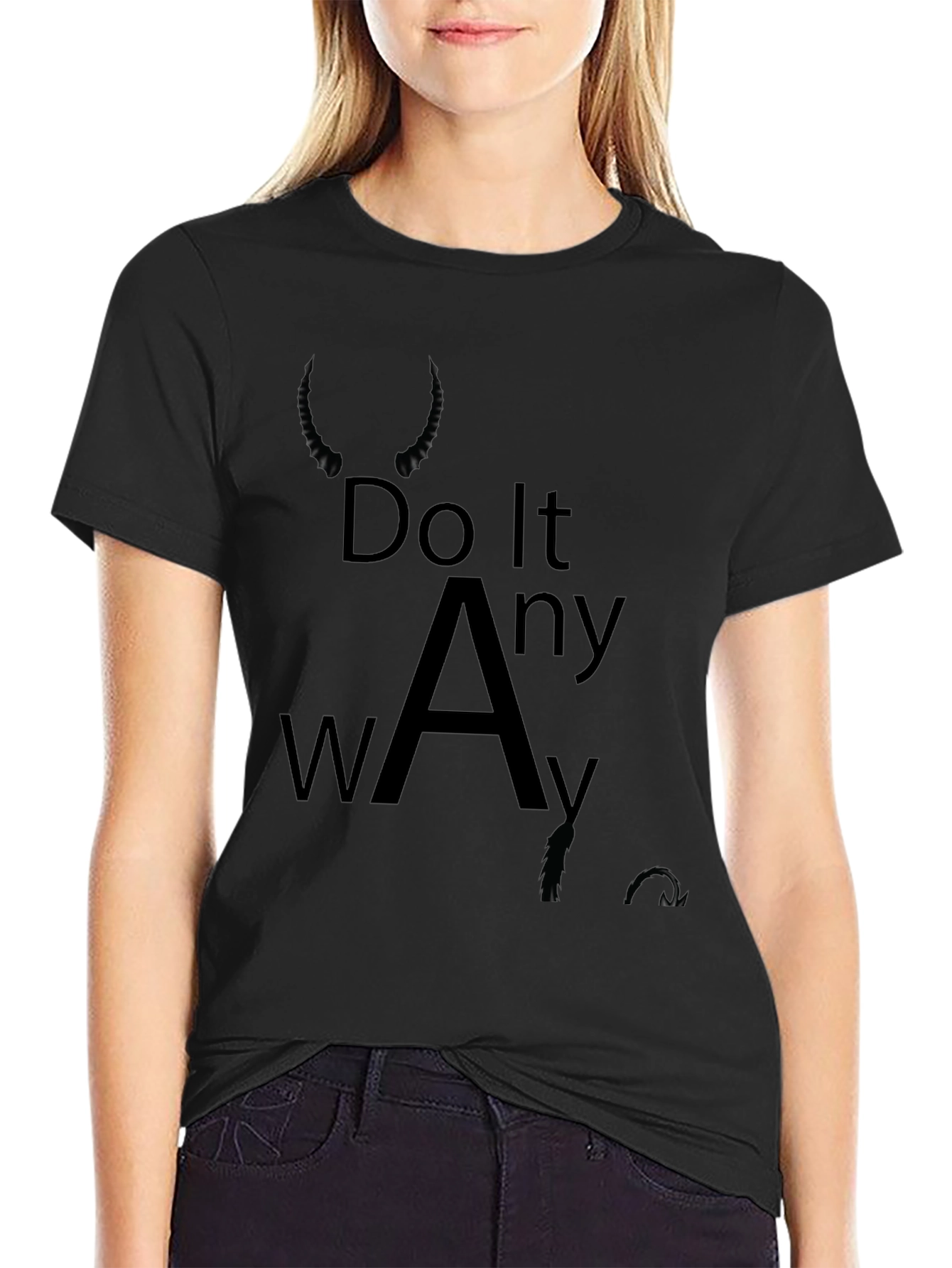 Do It Anyway Black Graphic Tee