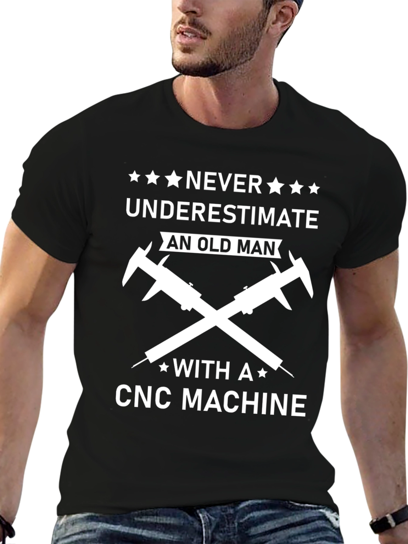 CNC Machine Old Man T-Shirt
