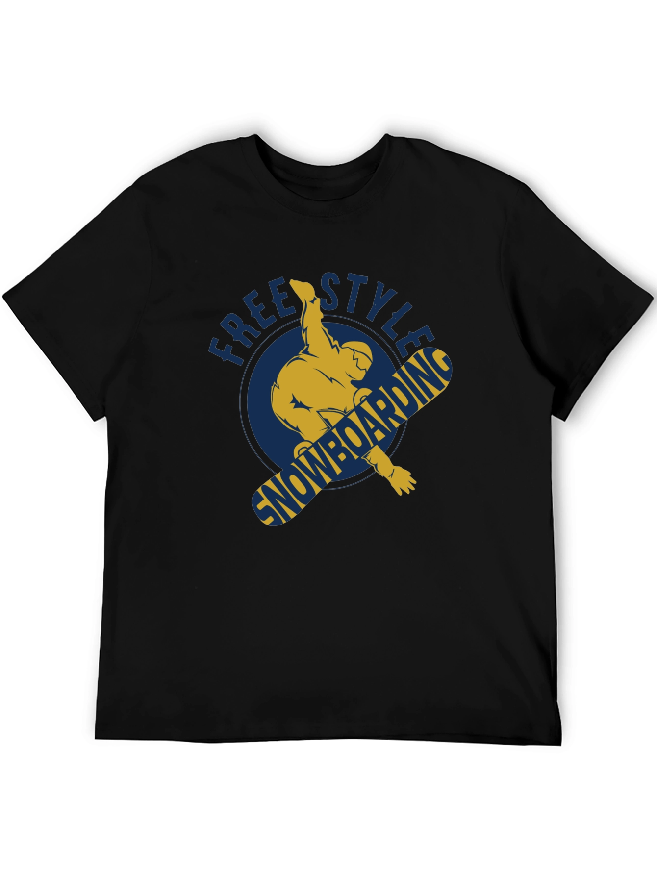 Freestyle Snowboarding Graphic T-Shirt - Black