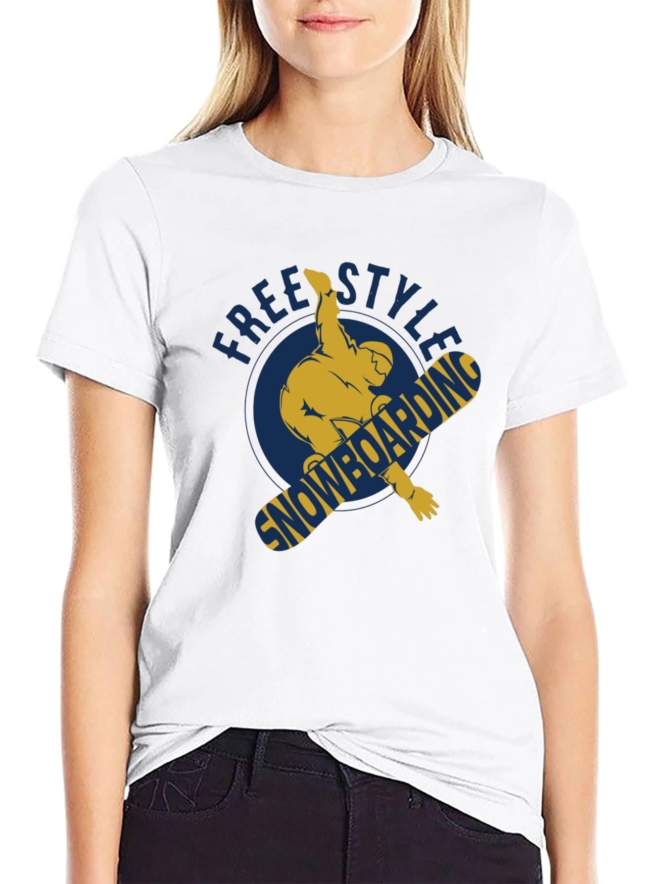 Freestyle Snowboarding Graphic T-Shirt - Black