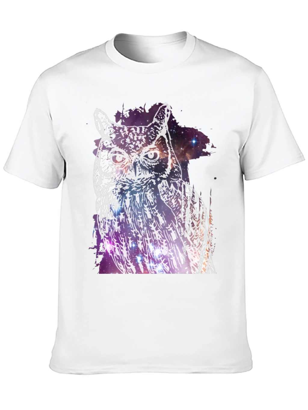 Cosmic Owl Graphic Tee - Mens Black T-Shirt