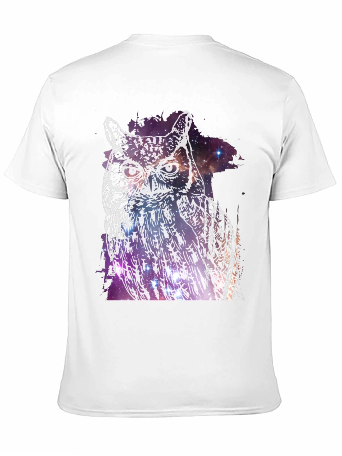 Cosmic Owl Graphic Tee - Mens Black T-Shirt