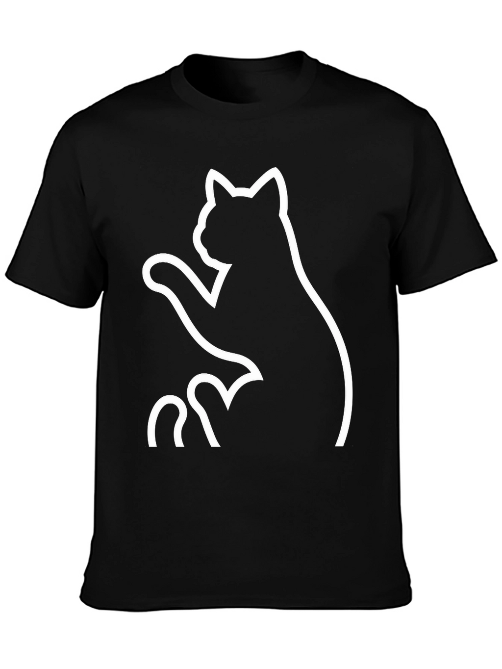 Black Cat Graphic Tee - Whimsical Design