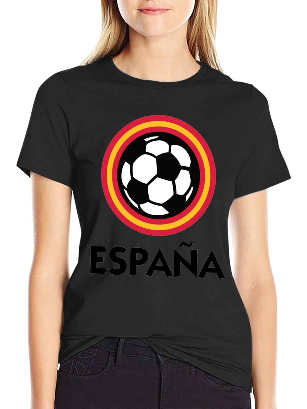 España Soccer T-Shirt - Black