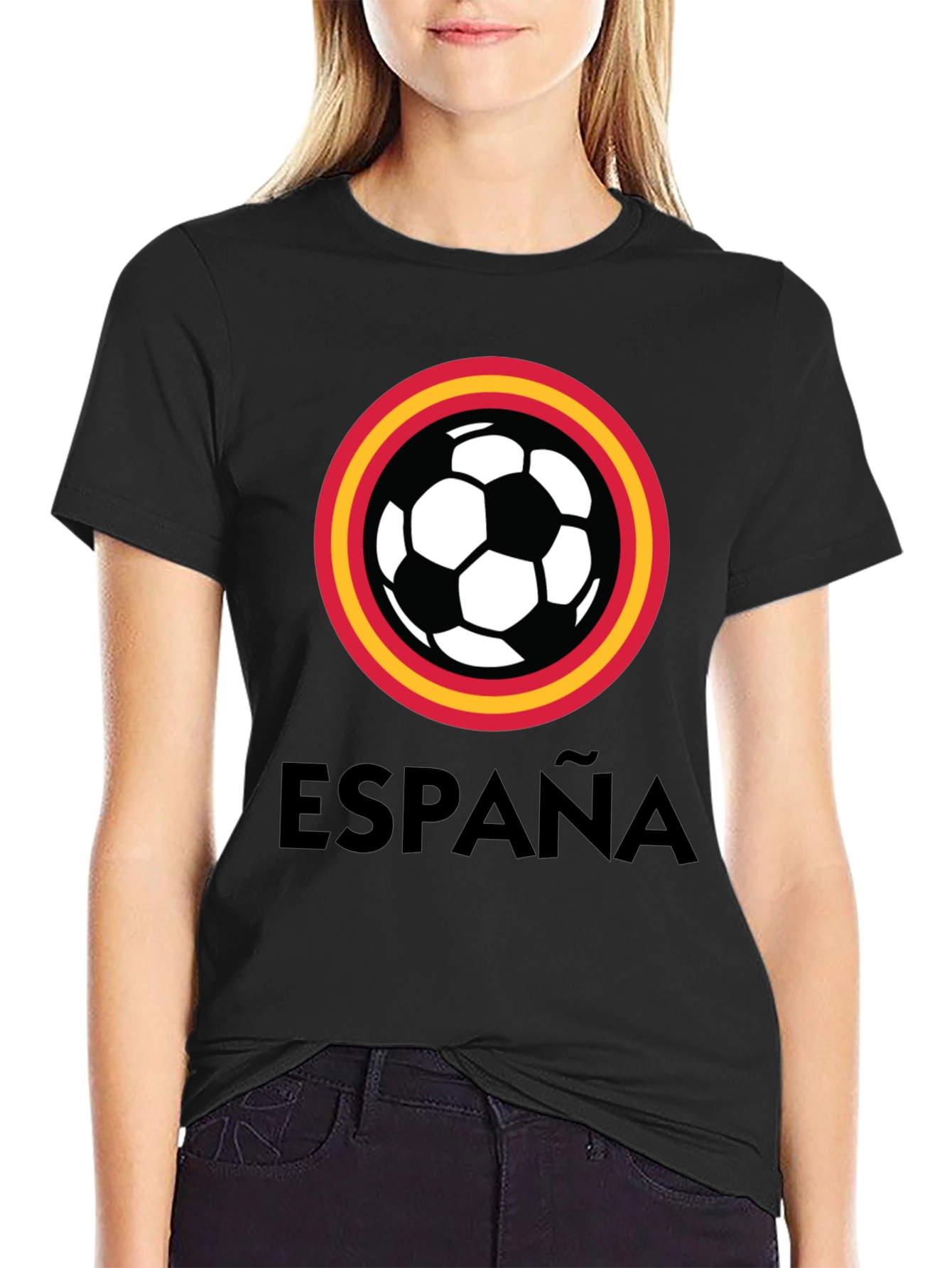 España Soccer T-Shirt - Black