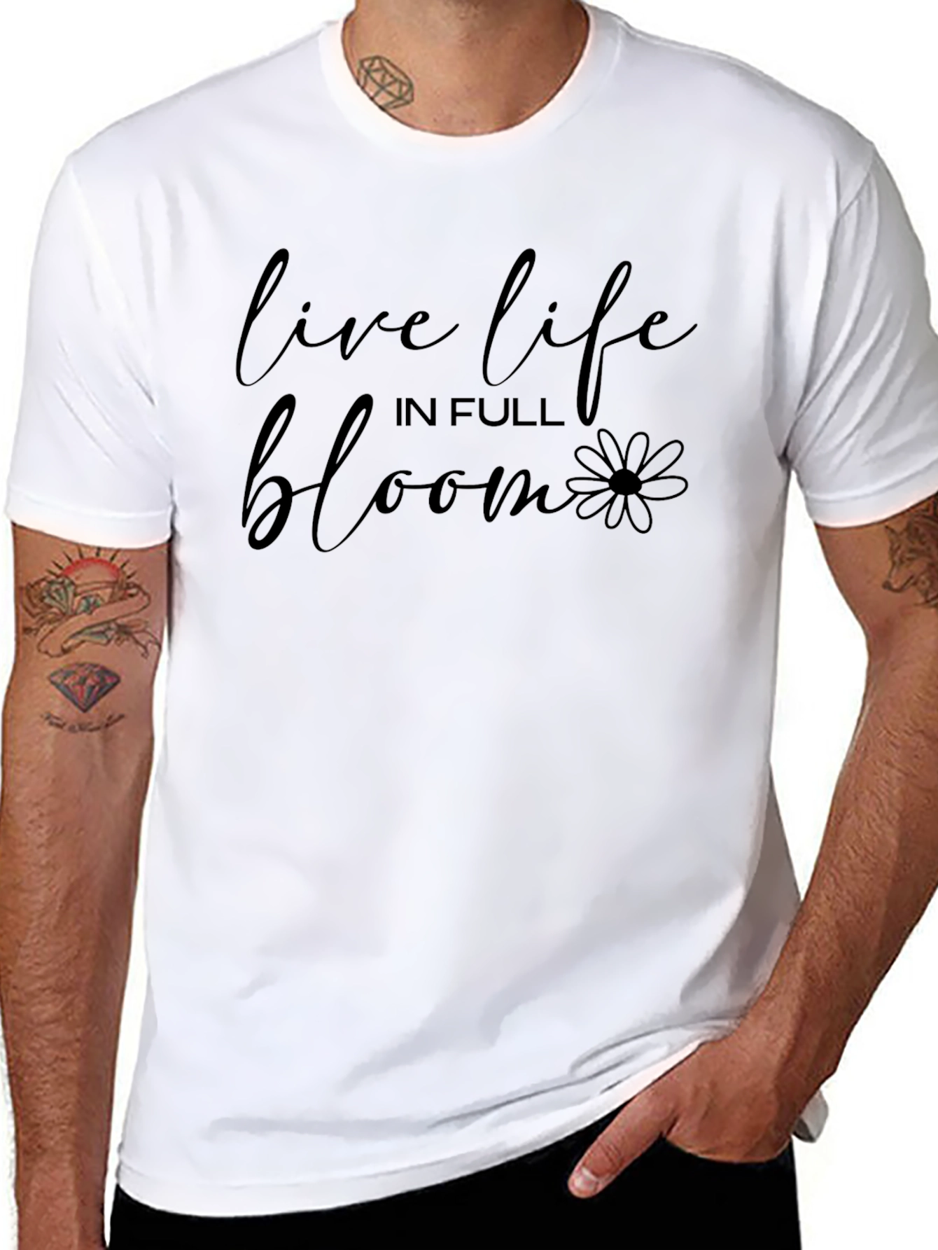 Live Life In Full Bloom Graphic Tee - Unisex