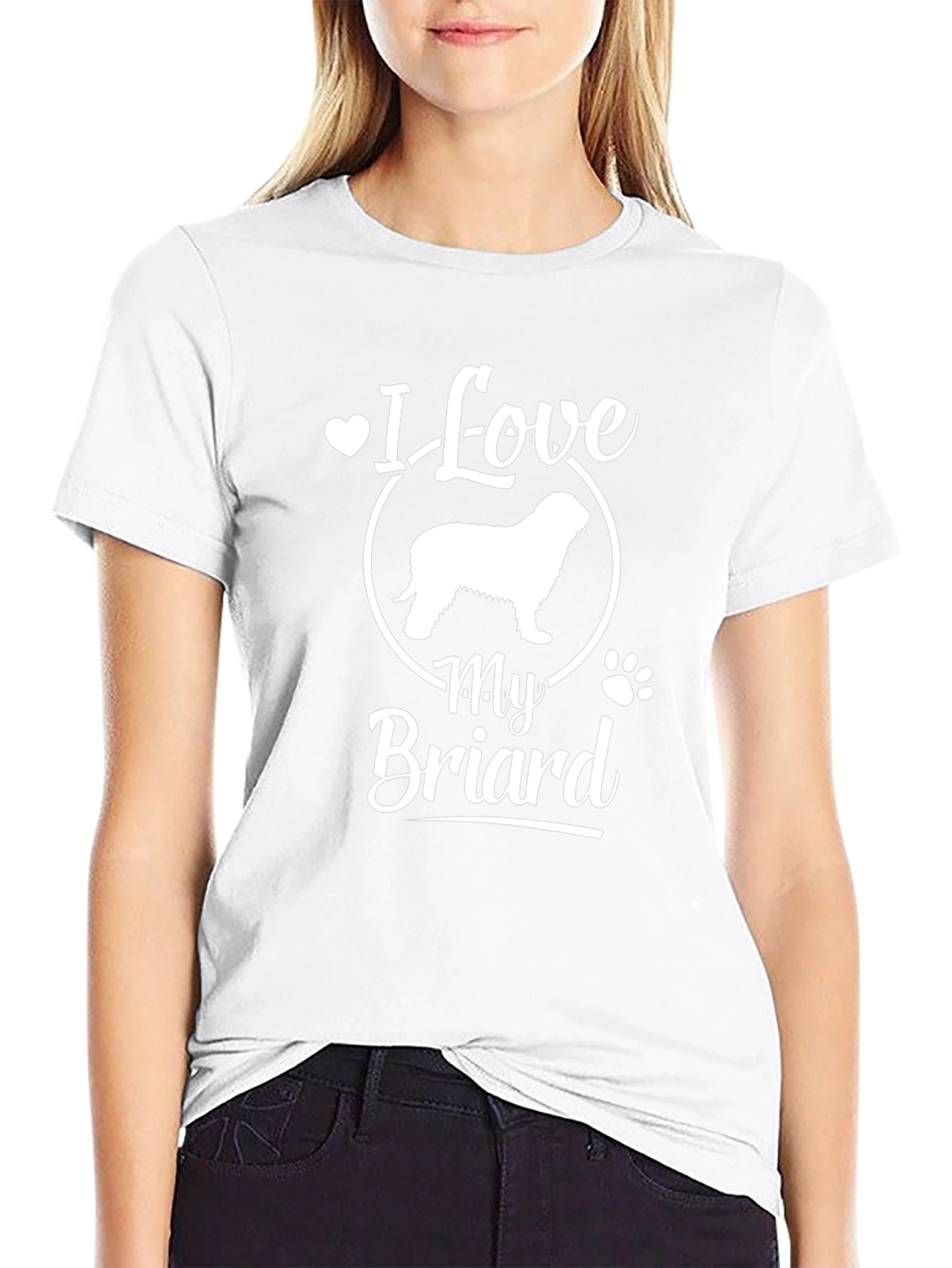 I Love My Briard Dog T-Shirt Pet Lover Gift