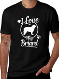I Love My Briard Dog T-Shirt Pet Lover Gift